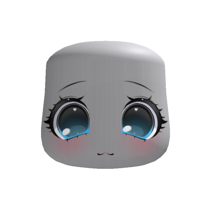 Kawaii Chibi Face Blue