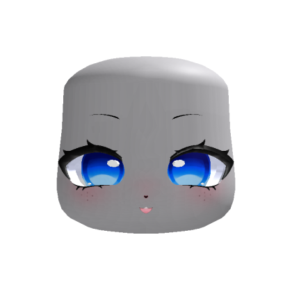 🐶  cute kawaii puppy face in blue