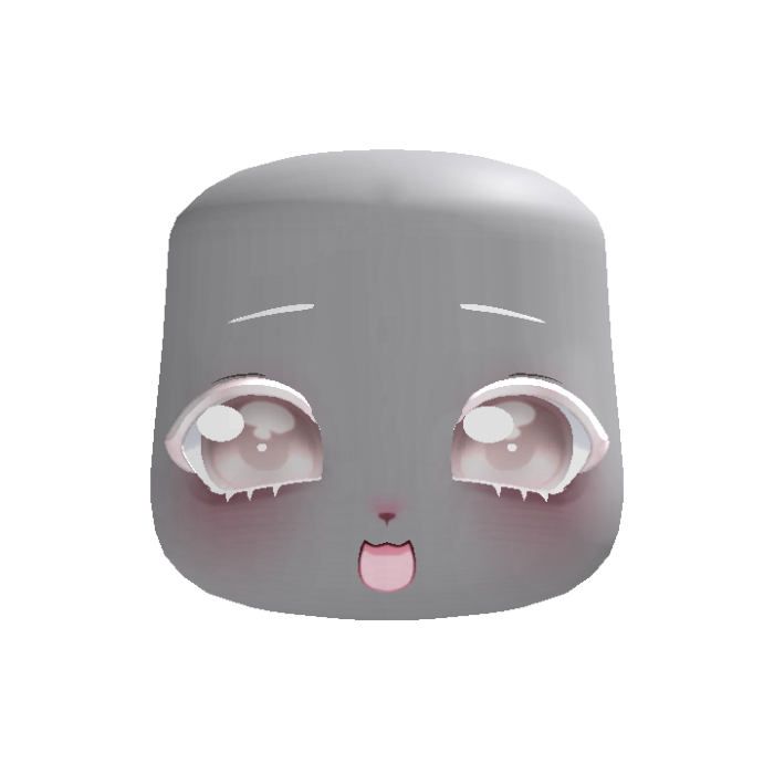 (animated) pink albino bubbly sweet happy face
