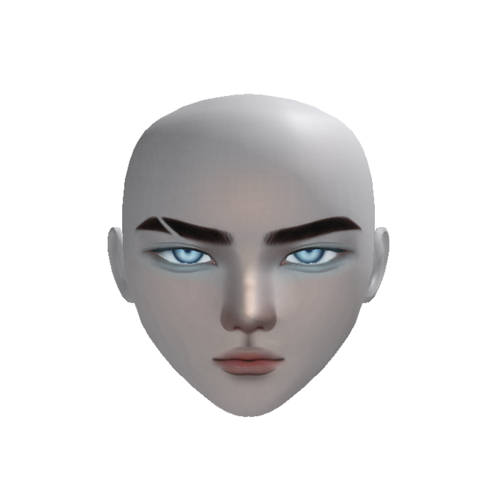 laser bright light eyes boy face makeup anime head