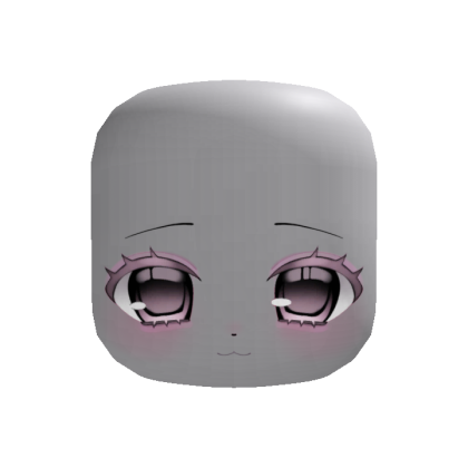 chibi bunny anime face in pink v2