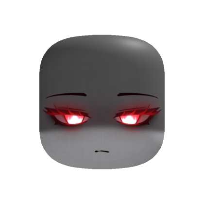 Shadowed Pretty Demon Face w/ Red Glowing Eyes