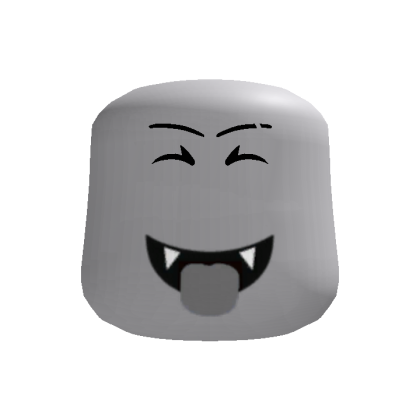 Gray Grey Vampire Fangs Playful cheeks