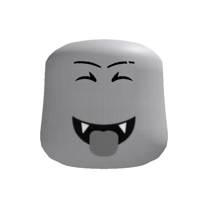 Gray Grey Vampire Fangs Playful cheeks