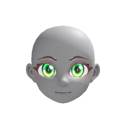 (Emissive) Pure Anime Vemi Head - Glowing Green