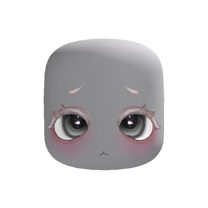 Dreamy Black Eyes Head (Animated)