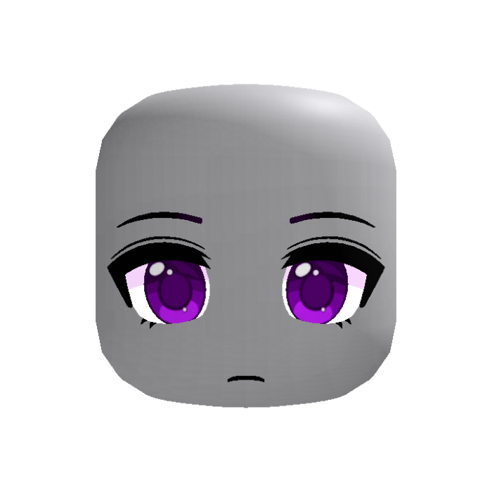 Purple Tired Eyes Cute Emo Sad Bored Anime Face