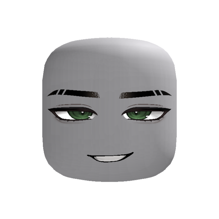 Swaggy Anime Boy Smirk Face (Green)