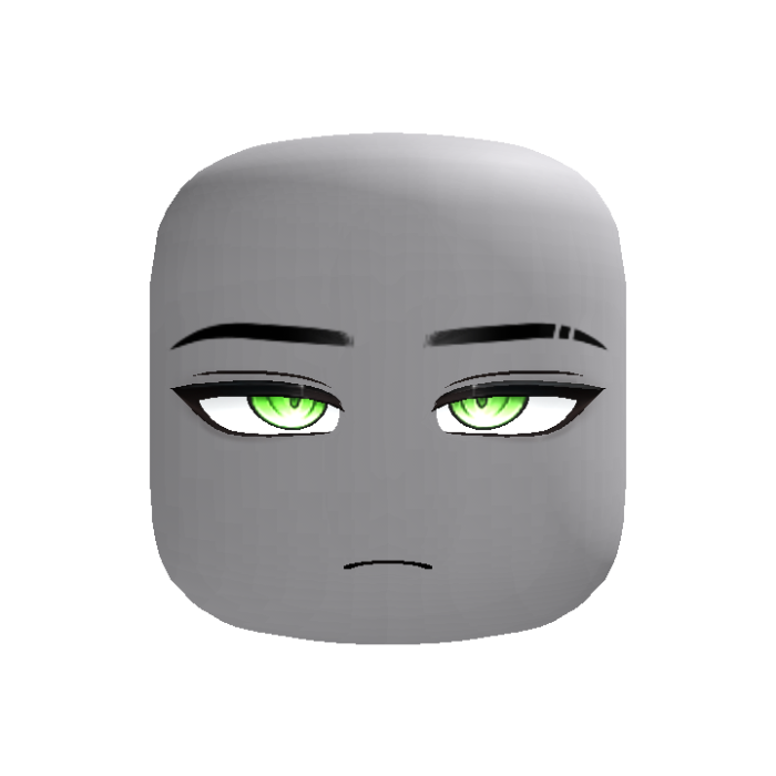 Glowing Aura Anime Boy Face (Green)