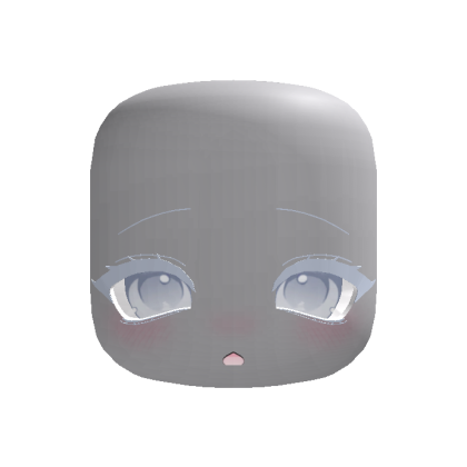 (Animated) Light Blue Cute Chibi Neko Face