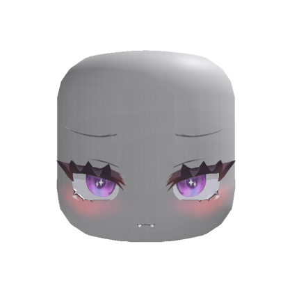 Alluring Sweet Purple Anime Face