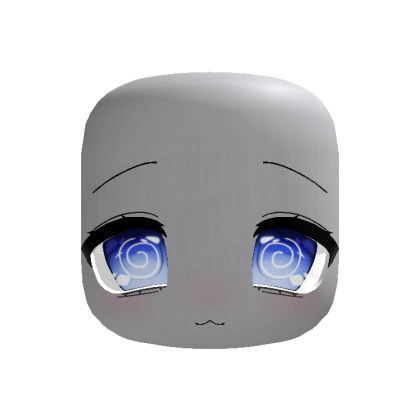 (Animated) Blue Cute Chibi Calm Dizzy Face