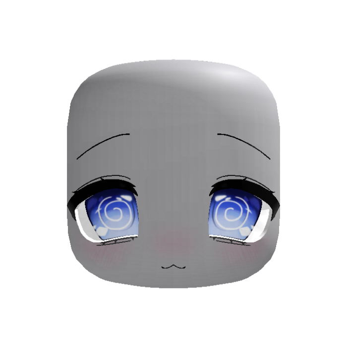 (Animated) Blue Cute Chibi Calm Dizzy Face