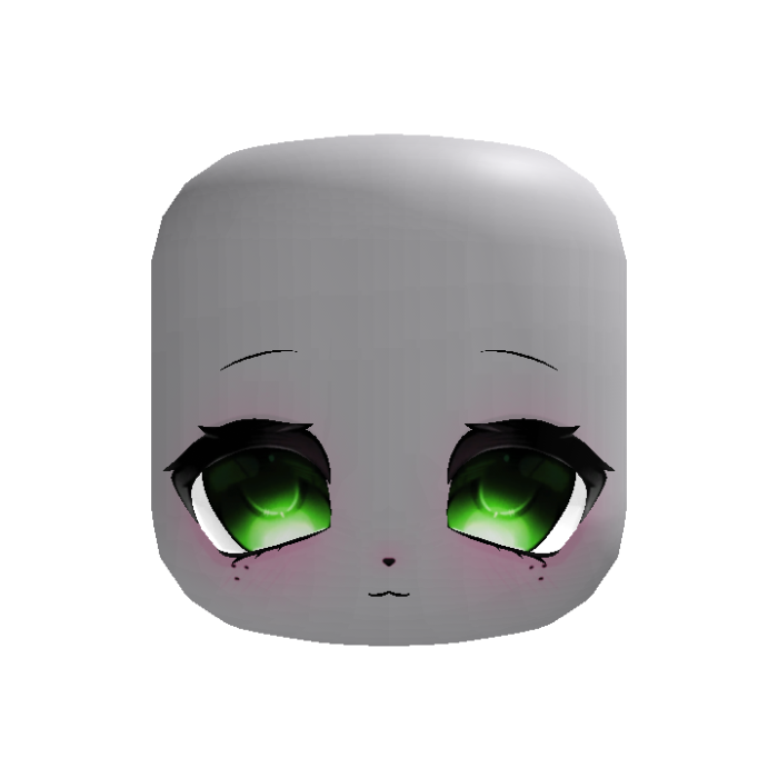 Cute Kawaii Doll Fox Tech Face In Green
