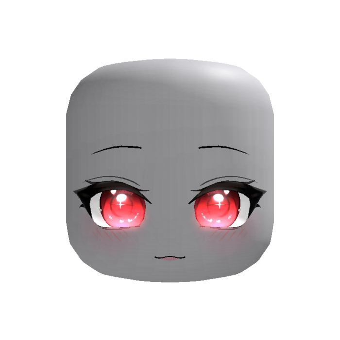 [GLOWY] animated red chibi face