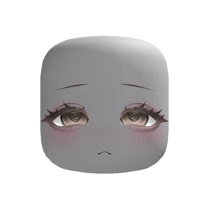 Cute Sleepy Jirai Face (Pastel Brown)