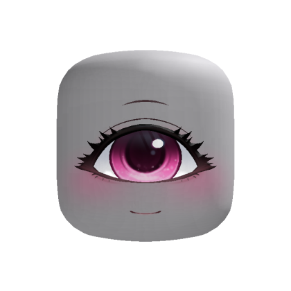 Kawaii Cyclops Anime Girl Head (Pink)