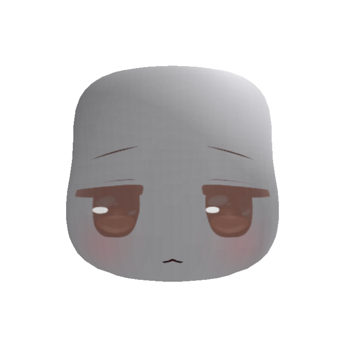 Soft Kawaii Adorable Chibi Face (Brown)