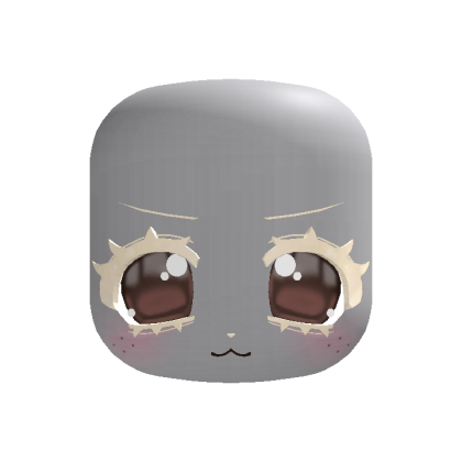 🐶 kawaii bashful puppy face in blonde brown