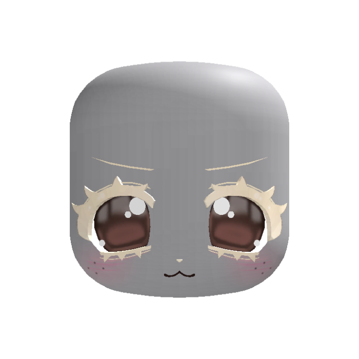 🐶 kawaii bashful puppy face in blonde brown