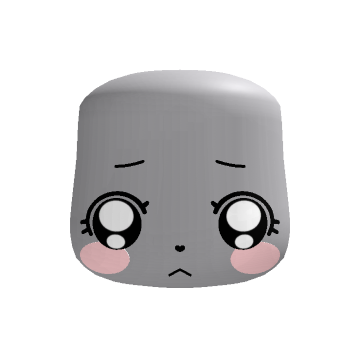 ♡ wii mii black igari worried chibi cute head