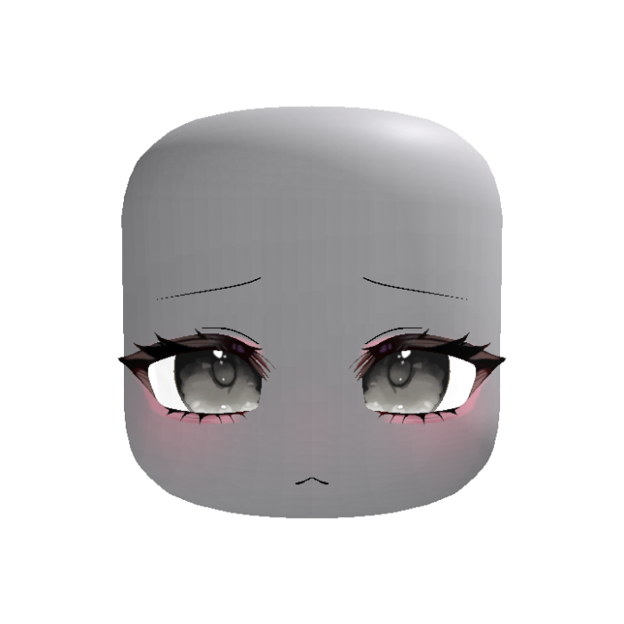 (Animated) Red Anime Moe Shy Eyes in Light Gray