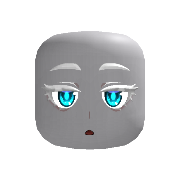 Albino Ifrita Kawaii Face Cyan