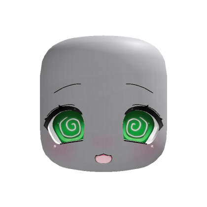 (Animated) Green Cute Chibi Dizzy Face