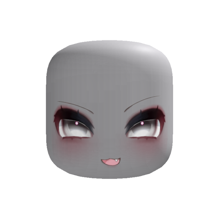 happy smug face - white