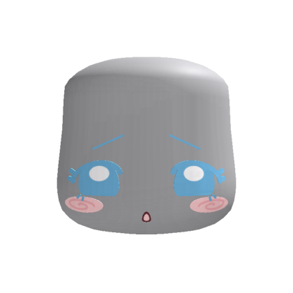 ♡ igari blue chibi silly wii mii cutecore head