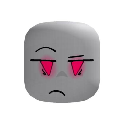 [Animated] Serious Glowing Pink Eyes Face