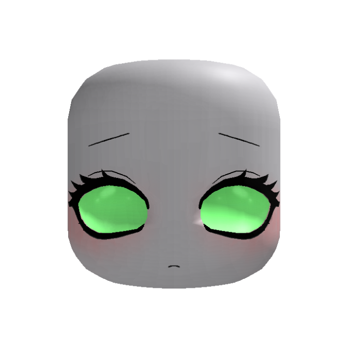 Sullen Dolly Gloomy Pout Face in Black & green