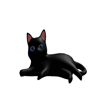 Black Cat Head (Animated Blinking Eyes)