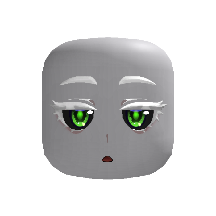 Albino Ifrita Kawaii Demon Face Emerald