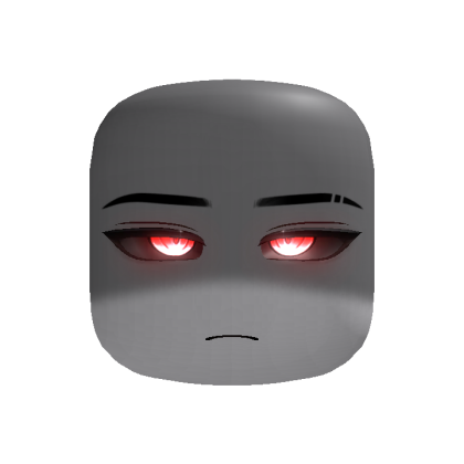 (GLOWING) Powerful Red Cyber Anime Boy Face