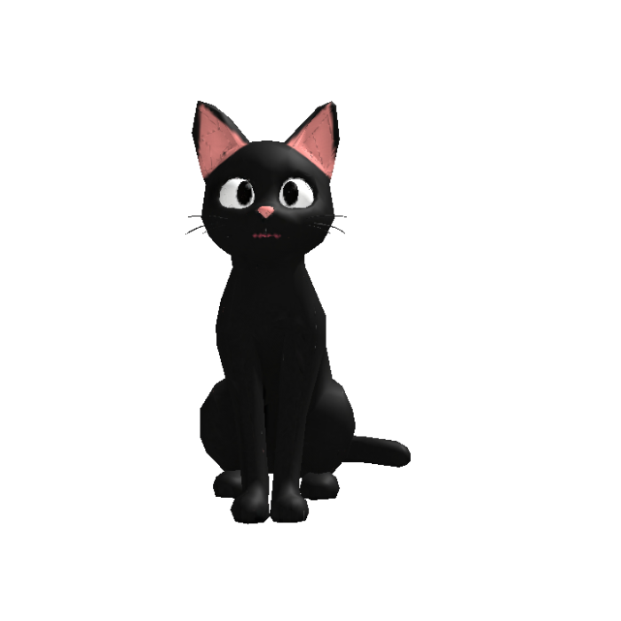 Thin Black Cat Head