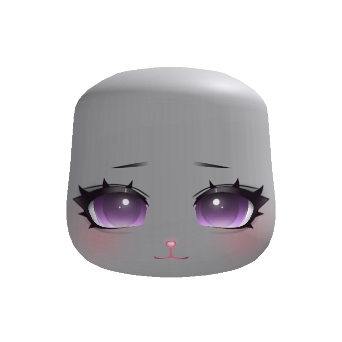🐾 cutesy pleading puppy girl face purple eyes