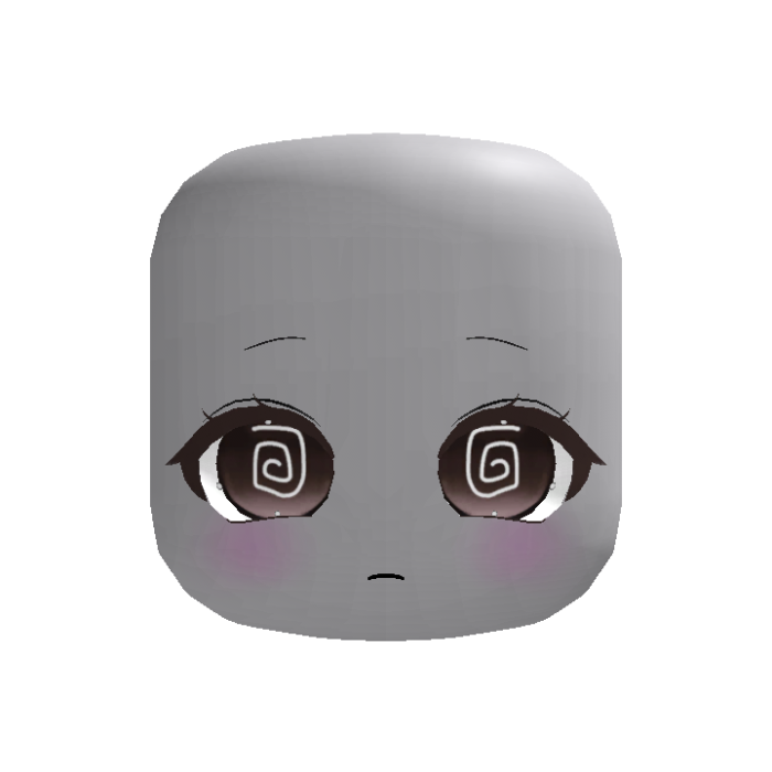 Brown Kawaii Anime Dreaming Girl Face