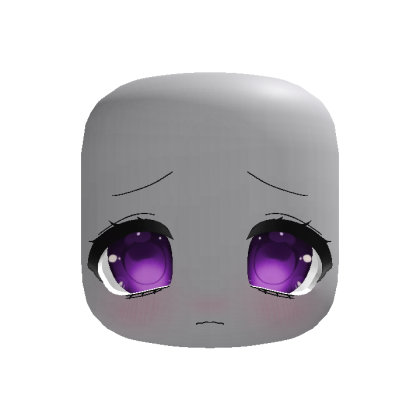 (animated) cute sad moe chibi soft face purple