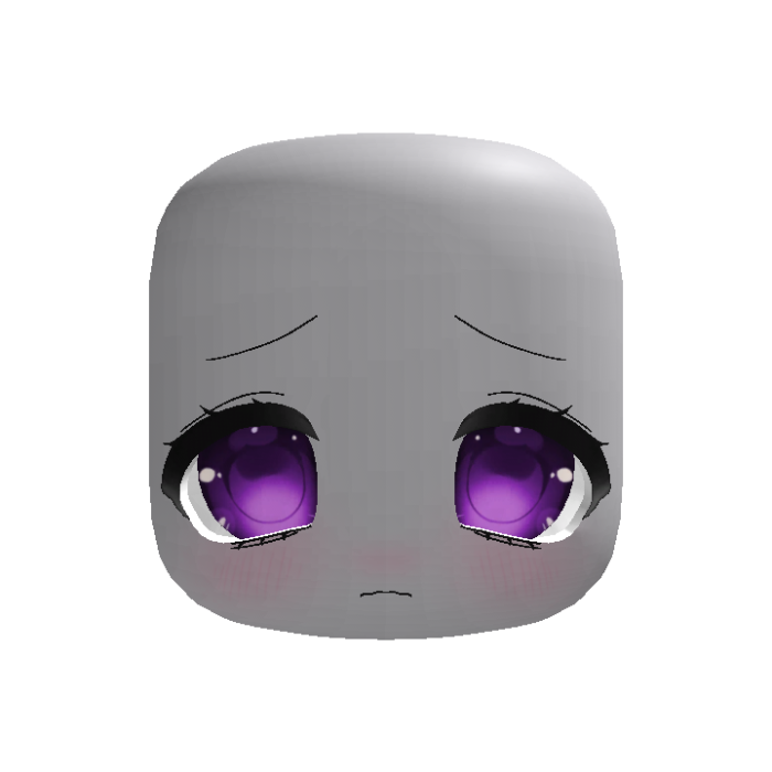 (animated) cute sad moe chibi soft face purple