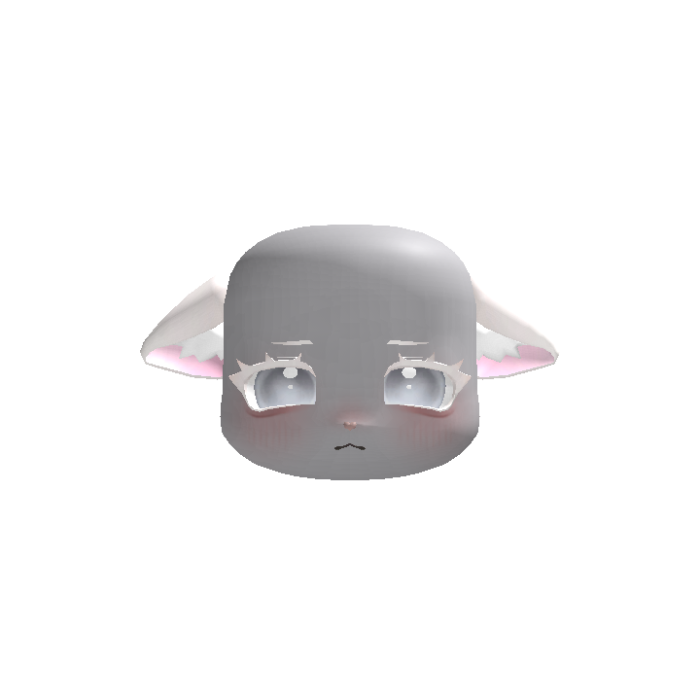(animated) blue albino neko pouty kigurumi w ears