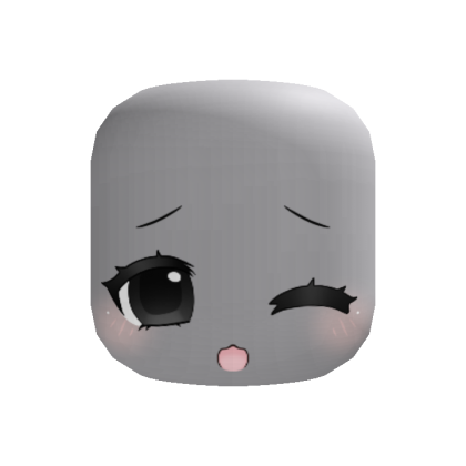 ♡ cute chibi shy black puppy wink