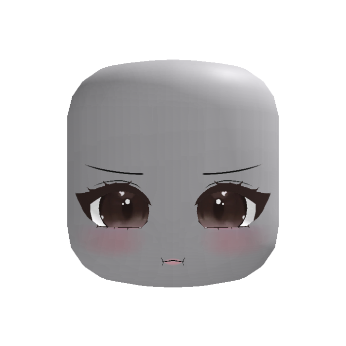 Brown Angry Chibi Face
