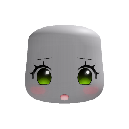 kawaii cute cheerful puppy girl face green