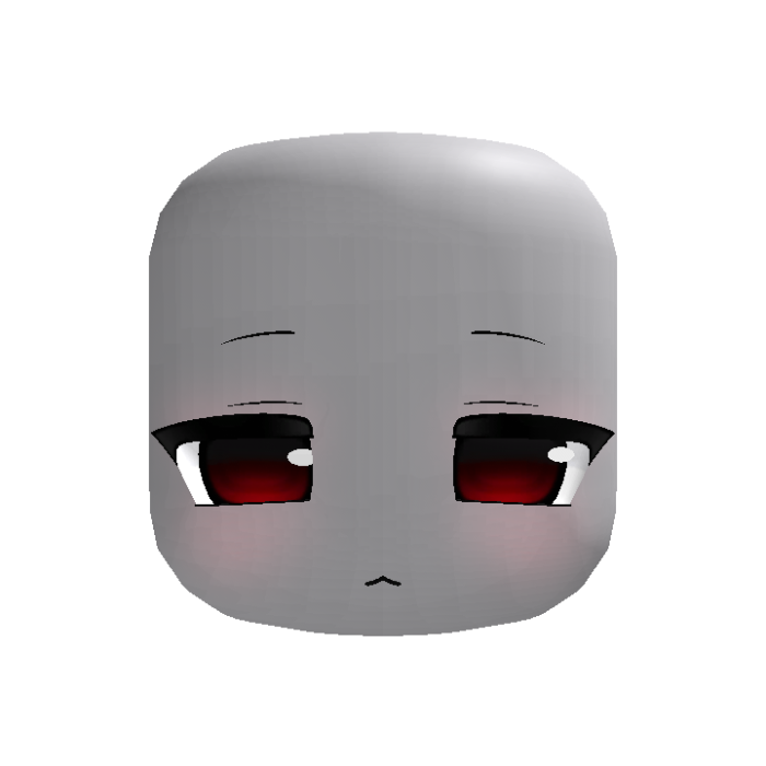 🧁 adorable emotionless sweet moe face red