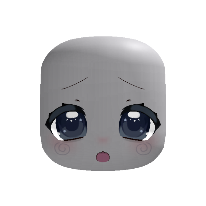 baby midnight pouty soft doll face w/ swirly blush