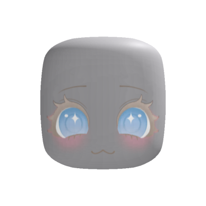 kawaii blonde chibi cat face blue eyes