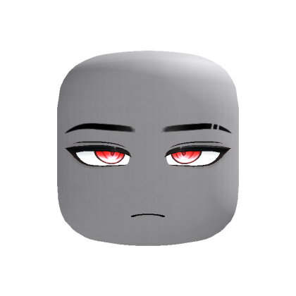 Glowing Aura Anime Boy Face (Red)