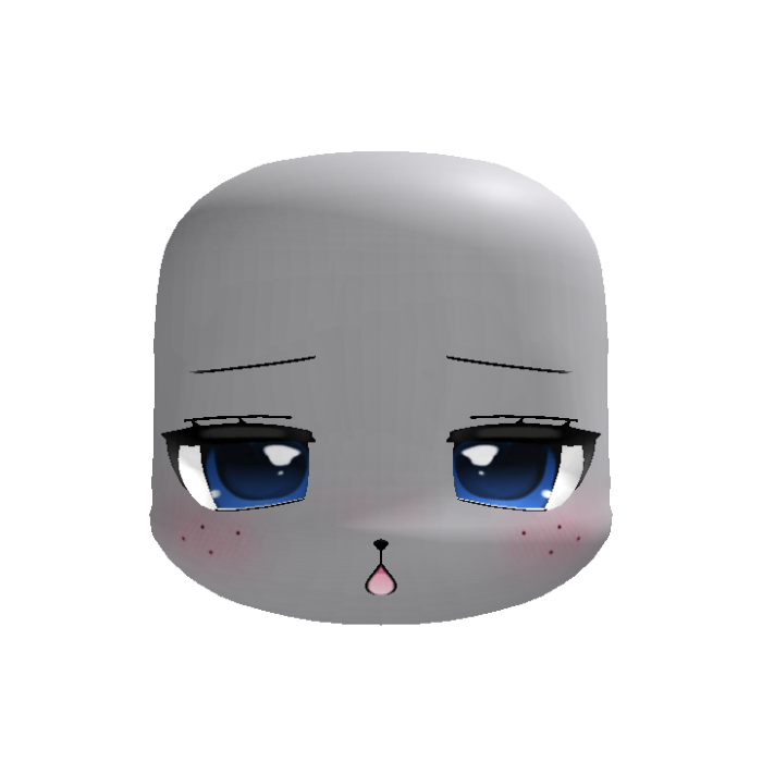 cute kawaii kigurumi puppy mutt face blue