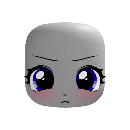 💢(｡•ˇ‸ˇ•｡) sweet angry bunny face in dark blue